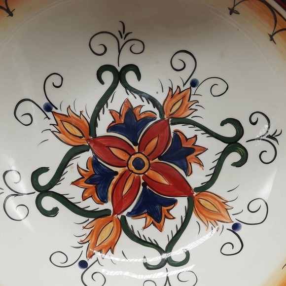 Chris Madden Villa Ancona Serving Bowl Dish Round Kitchen Dinnerware - Picture 5 of 6